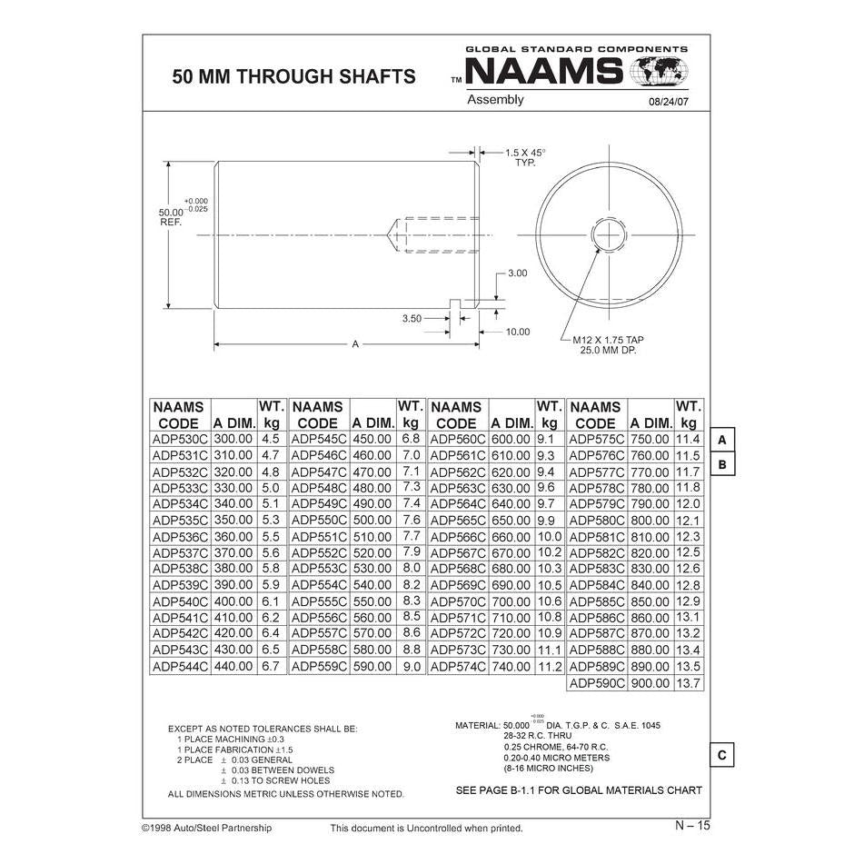 NAAMS Through Shaft ADP590C 50mm Online