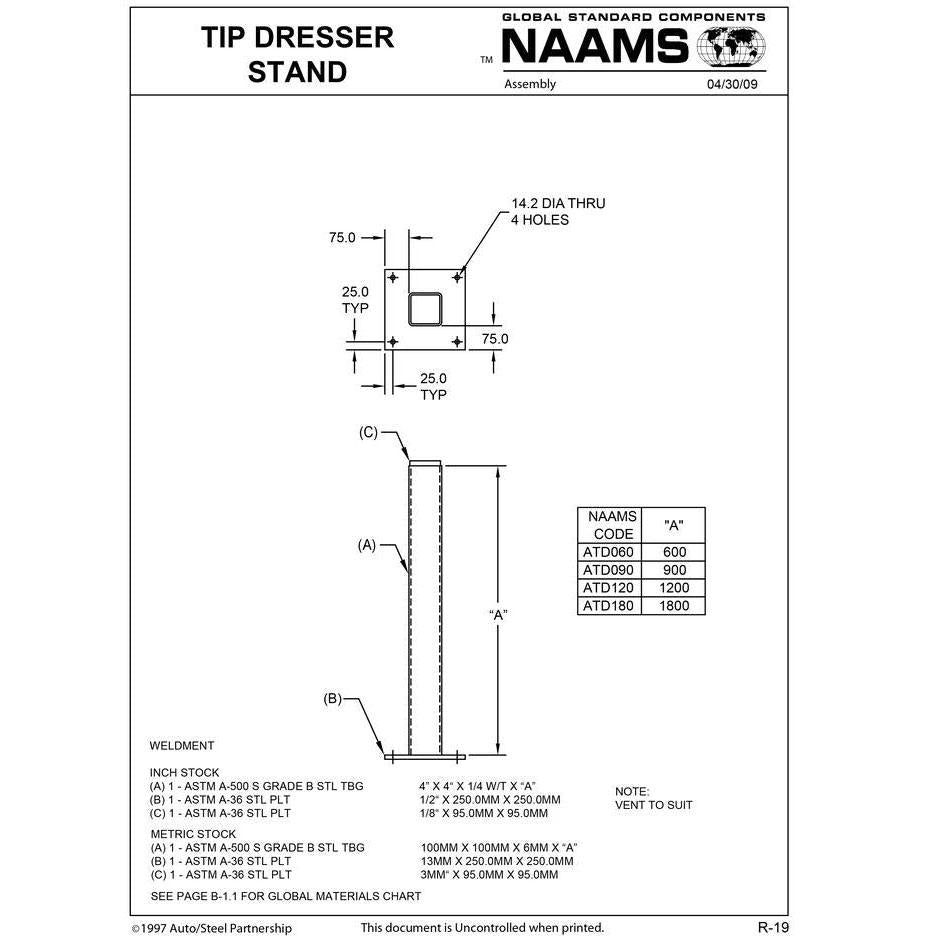 NAAMS Tip Dresser Stand ATD120 Online
