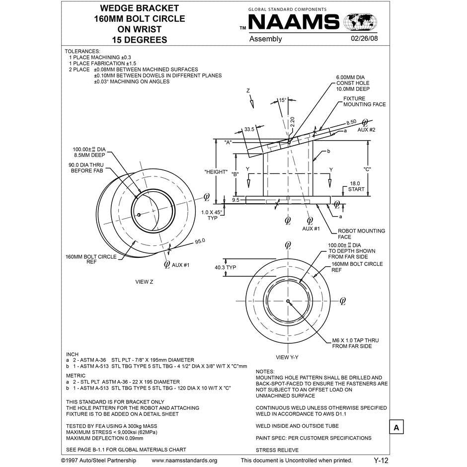 NAAMS Wedge Bracket AWB109 Supply